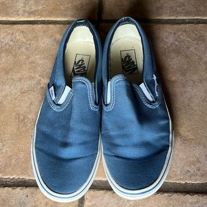 Blue Slip On Vans Size W9.5 M8